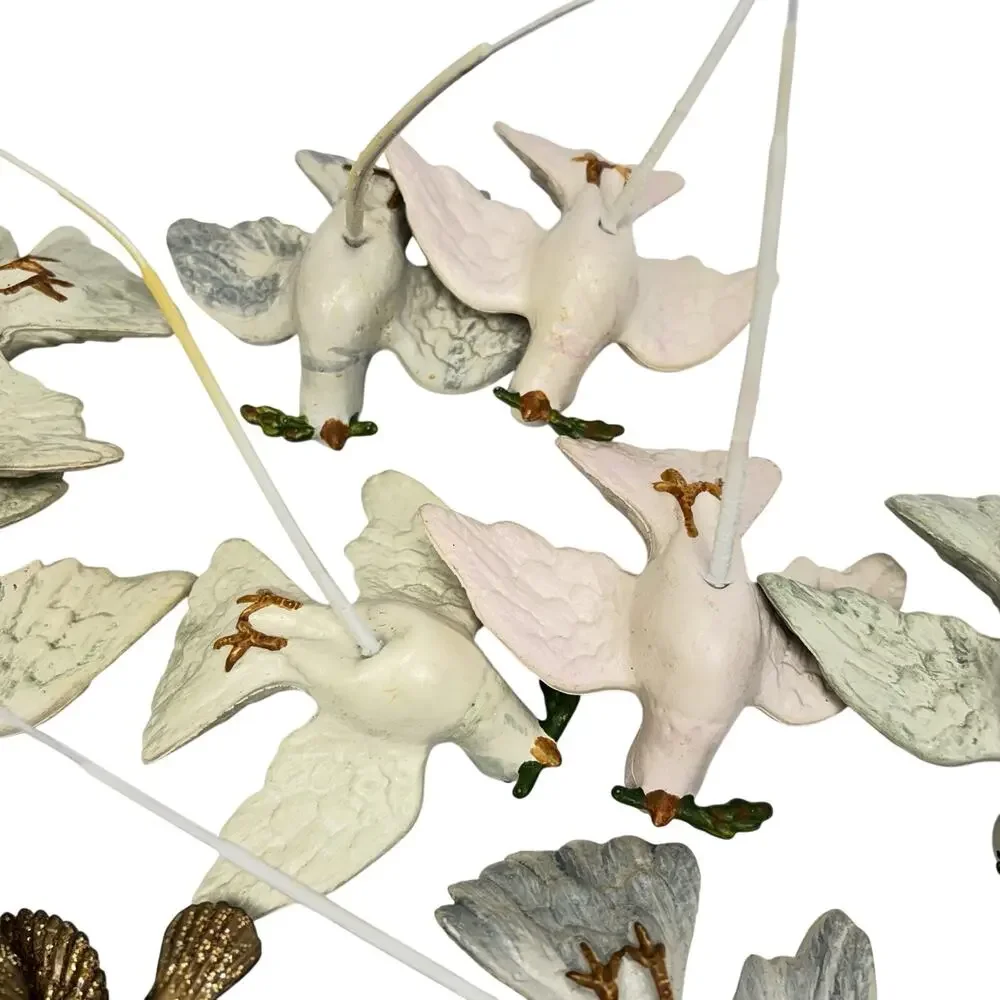 Vintage Peace Dove Olive Branch Ornament Lot Of 15 Christmas Tree Holiday